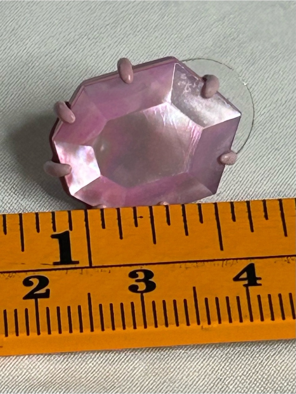 Kendra Scott Morgan Pink Crystal Stud Earrings Lilac Mother of Pearl - Picture 6 of 6